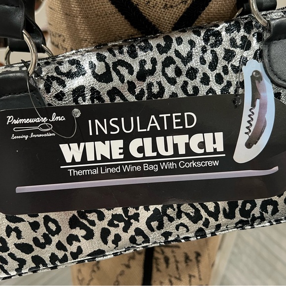 Primeware Animal Print Insulated Wine Clutch with Corkscrew - Picture 2 of 6